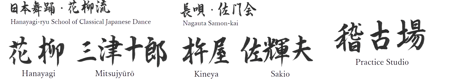 花柳三津十郎・杵屋佐輝夫稽古場